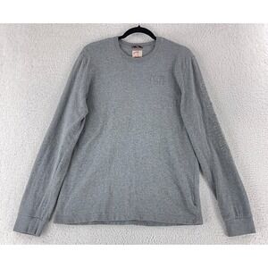 Brooks Brothers T-Shirt Mens Medium Gray Crew Neck Long Sleeve Pullover Cotton